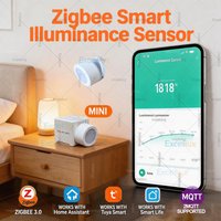 Smart Zigbee Light Sensor Illuminance Brightness Detector Real-Time Lux Monitoring Smart Home Automation For Tuya Smart Life Z2M