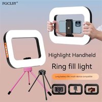 FGCLSY Selfie fill Light Photography Lighting Led square Lamp for Video Recording Live Broadcast Mobile fill light with clip