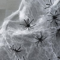 Scary Spiderweb Halloween Party Ghost Spider Web Black Fake Spider Halloween Haunted House Prank Home Garden Wall Horror Decor