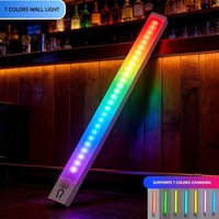 Rechargeable RGB LED Magnetic Cabinet Light Motion Sensor Color Gradient Ambient Night Lamp for Kitchen Closet
