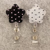Star Bows Hearts Style Retractable Card Holder Badge Reel Nurse Exhibition Enfermera Girl And Boy Name Card
