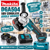 Für Makita DGA504 18V LXT Bürstenloser Akku-Winkelschleifer 125mm 8500RPM Professionelles Elektrowerkzeug zum Schneiden und Schleifen Deutsches Lager Schnelle Lieferung