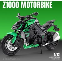 1:12 Kawasaki Z1000 ZX-6R Alloy Motorcycle Model Diecast Toys Car Front Wheel Steering Sound Light Vehice Children Holiday Gifts