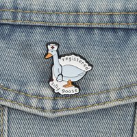 Registered Silly Goose Enamel Pins Cartoon Animal Stethoscope Brooch Lapel Badges Cute Nurse Medical Jewelry Gift for Friends