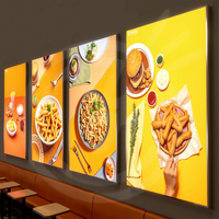 Custom LED Advertising Light Box,Slim A4 LED Lights Sign for Bar Poster Menu Board Illuminated Signboard for Wall Decor Display