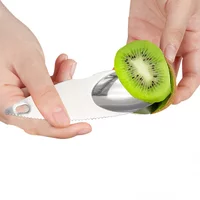 Stainless Steel Kiwi Blade Kiwifruit Cut Spoon Peeling Dig Spoon Serrated Blade for Shop Kitchen Home Outdoor Gadgets