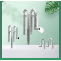 AQUAPRO Mini Stainless Steel Inlet Outlet Skimmer Pipes Pro Filtration Aquarium Accessories Fish Tanks Shrimp Fishbowl Supplies