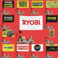 Ryobi Power Tools Flag Polyester Workshop Garage Wall Decor Banner For DIY Tool Fans