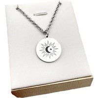 TV Series คาธ The Eclipse Cosplay Ayan Khaotung Moon Star Circular Pendant Titanium Steel Necklace Lovers Jewelry Accessories