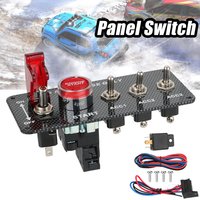 Joli à Bascule LED en Fibre de Carbone pour Voiture de Course, Bouton Poussoir de Démarrage du Moteur, 12V