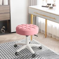 2Pcs Modern PU Swivel Office Chair, Easy-Clean Cushion Compact Desk Chair, 360° Rotatable Study Furniture for Home Office Indoor Use