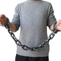 Festival Plays Costume Halloween Prop Handcuffs Cosplay Toy Anklets Black Plastic Shackle Chain Halloween Play Accessories