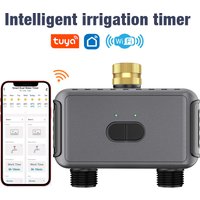 Wifi Automatic Water Timer Dual Hose Garden Irrigation Watering System Remote Control Sprinkler Programmer for Garden Yard Lawn