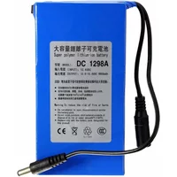 12V 9800mAh Lithium Polymer 12.6VDC Super Rechargeable Battery for CCTV Camera Wireless Transmitter Rechargeable Battery