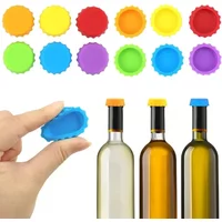 2/6/12pcs Silicone Beer Bottle Cap Preservative Cover Bottle Cover Vinegar Soy Corktail Lid 3cm Wine Stopper Bar Accessories