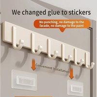 Adhesive Wall mounted wall, door mounted, clothes hook, adhesive, strong load-bearing, no punching, bathroom, clothes hanger