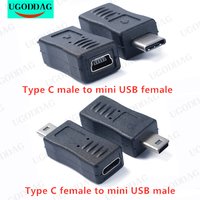 1pc Type C to mini USB adapter USB Type C Male to Mini USB Female Adapter Connector Converter Adaptor for Gamera GPS Phones MP3
