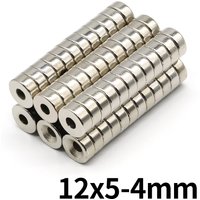 12x5-4mm Super Strong Round with holes Neodymium Magnet N35 Powerful Magnetic NdfeB Permanent Refrigerator Magnet imanes DIY