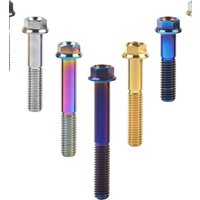 AliExpress Wanyifa Titanium Bolt M6/M8x10/15/20/25/30/35~100mm Flange Hex Head Screw for Bicycle Motorcycle Car Modification