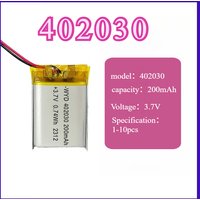 3.7V 402030 Li-Polymer Battery 200mAh Battery for MP3 MP4 Player Anti-loss Device Electronic Toy Gun Fishing Lamp VR Glasses
