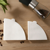 40/100pcs V-shaped Coffee Filter Paper Natural Bamboo Fiber Disposable 1-4 Pieces of Hand Brewed Portable Coffee Pot Filter