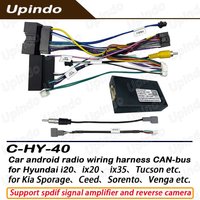 For Hyundai Kia I20 IX20 IX35 Tucson Ceed Sorento Venga Sporage 16 Pin Car Radio Power Wiring Harness CAN-bus