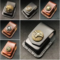 Classic Multi Style High Quality Leather Lighter Waist Bag For Zippo Lighters Belt Holster Cigarette Lighter Case
