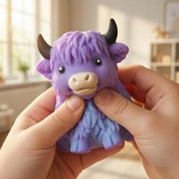 Cute Yak Stress Ball Slow Rising Squeeze Toy For Birthday Gift Party Soft Highland Cow Animal Venting Toy Office Stress Relief