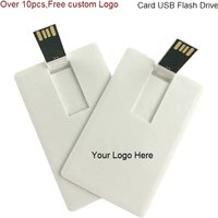 (Over 10pcs Free logo) 100% capacity 4GB 8GB 16GB 32Gb credit card USB Flash Drive customized logo top quality Creative Pendrive