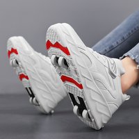 2026 2024 Kids Roller Sneakers Flying Shoe Outdoor Skating Detachable Skate Running Shoes Sport Gift Double Row Indoor Blade Beg