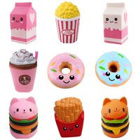 Jouets Squishy Jumbo Kawaii à montée lente, pop-corn en PU, animaux Anti-Stress, jouet Squishi pour enfants, cadeau de noël