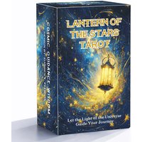 78 Card Deck, 13x8 Cm, Lantern of the Stars Tarot Cards, Traditional Symbolism with Bright Celestial Imagery, Card Game