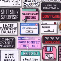 Square Prompt Slogan Embroidered Patch Jackets Hats Letter Embroidery DIY Iron On Patches For Clothing thermoadhesive Patches