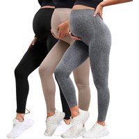 Leggings de maternité élastiques taille haute, slim pour femmes enceintes, soutien du ventre post-partum, pantalon de Fitness modelant le corps