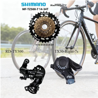AliExpress Shimano SHIMANO Tourney 6v 7v Groupset 6/7 Speed SL TX30 Shifters RD TY300 Rear Derailleur MF TZ500 Freewheel for MTB Original Parts