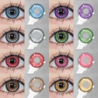 EYESHARE 2pcsCosplay Color Contact Lenses for Eyes Halloween Colored Pupils Anime Eyes Blue Contact Lenses Red Cute Contact Lens