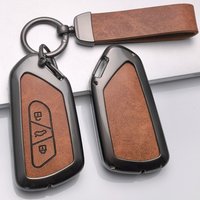 Zinc Alloy Leather for VW Volkswagen Golf 8 MK8 ID.3 ID.4 Cupra Skoda Octavia A8 SEAT Leon MK4 2021 Formentor Tarraco Key Case