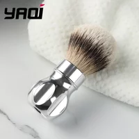 2026 Yaqi Wet Shaving Brush Gemini 24mm Anodized Metal Handle Silvertip Badger Hair Shaving Brush Birthday Gift For Boyfriend