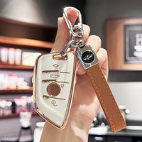 Premium Key Fob Case Cover with Keychain for BMW X1 X2 X3 X4 X5 F15 X6 F16 G20 G30 1 2 3 5 7 Series Car Accessories
