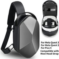 VR Carrying Case for Meta Quest 3 Elite Strap Crossbody Sling Backpack Travel Storage Bag for Oculus Quest 2 Pico 4 Accessories