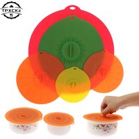 1pc Silicone Microwave Bowl Cover Food Wrap Bowl Pot Lid Food Fresh Cover Pan Lid Stopper Bowl Covers Cooking Kitchen Tools 26cm