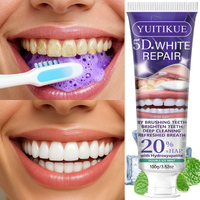 YUITIKUE 5D White Repair Toothpaste 100g 20% NHAP Deep Cleaning Brighten Teeth & Refreshed Breath Care