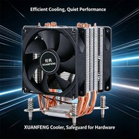 Desktop Computer CPU Efficient Cooler with Pure Copper Heat Pipes Quiet PWM Cooling Fan Install Intel LGA115x 1200 1700 2011 X99
