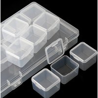 9/15/30 Grids Jewelry Storage Box Grids Clear Nail Art Rhinestones Tools Beads Display Storage Case Organizer Box