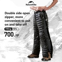 Naturehike 90% Duck Down Pants 700FP Yushang Double Side Zipper Warm Insulation Pant Waterproof Windproof Winter Outdoor Trouser