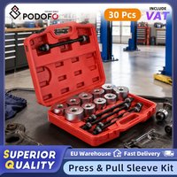 Podofo Universal 27Pcs Press & Pull Sleeve Kit Bush Bearing Install And Removal Hardware Tool Set Durable Automotive Maintenance Hand Tool For Car Repair Service With Tool Storage Box