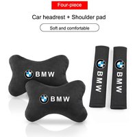 Car Headrest Rest Neck Pillow Cushion Seat Belt Shoulder Pads For BMW X1 X2 X3 X4 X5 X6 1 2 3 4 5 Sereis F30 F34 E90 G20 sticker