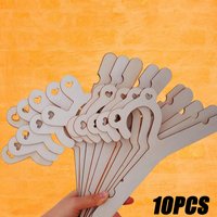 10Pcs Kids Wooden Hangers Baby Toddler Children Bear Wooden Hangers DIY Creative Room Decoration Kids Clothes Drying Organizer