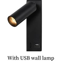 LED Wall lamp 85-265V 3W Scorce Rotatable with switch USB black and white bronze Bedroom Bedside Creative Wall lamp