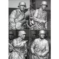 1/16 Scale Diecast Resin Model Kit Ambush At Poteau 4 Figures Need To Be Assembled and Colored By Themselves